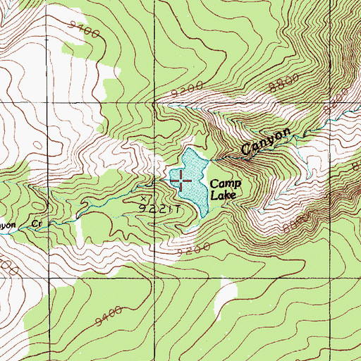 Topographic Map of Camp Lake, MT