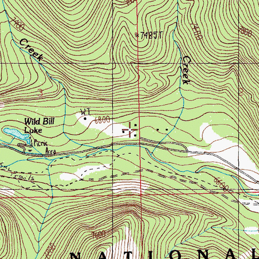 Topographic Map of Camp Rotary, MT