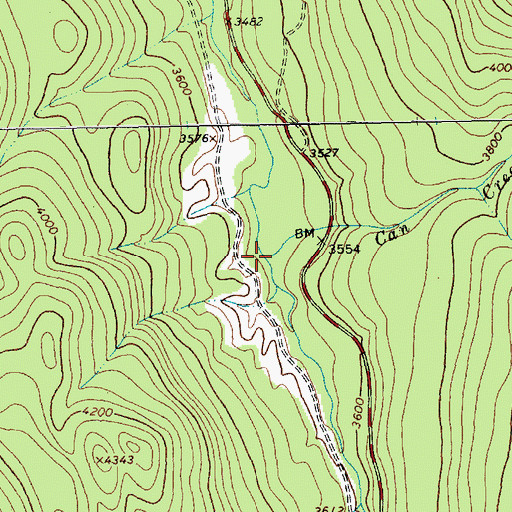 Topographic Map of Can Creek, MT