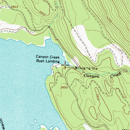 Topographic Map of Canyon Creek, MT