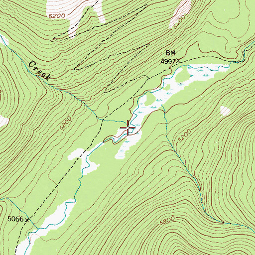 Topographic Map of Capitol Creek, MT