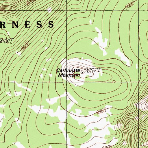 Topographic Map of Carbonate Mountain, MT
