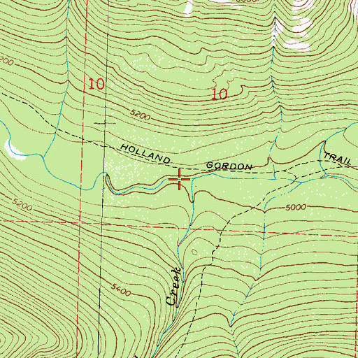 Topographic Map of Cardinal Creek, MT