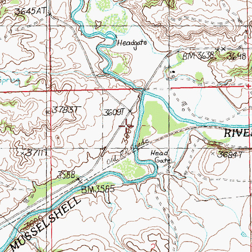 Topographic Map of Careless Creek, MT