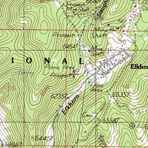 Topographic Map of Carmody Mine, MT