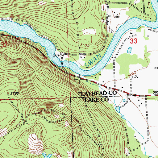 Topographic Map of Carney Creek, MT