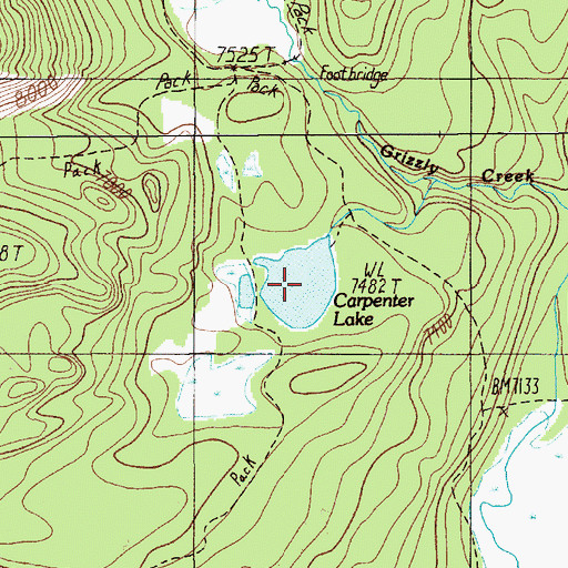 Topographic Map of Carpenter Lake, MT