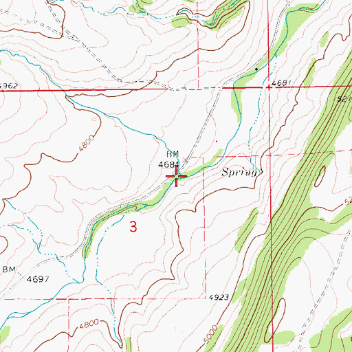 Topographic Map of Carr Creek, MT