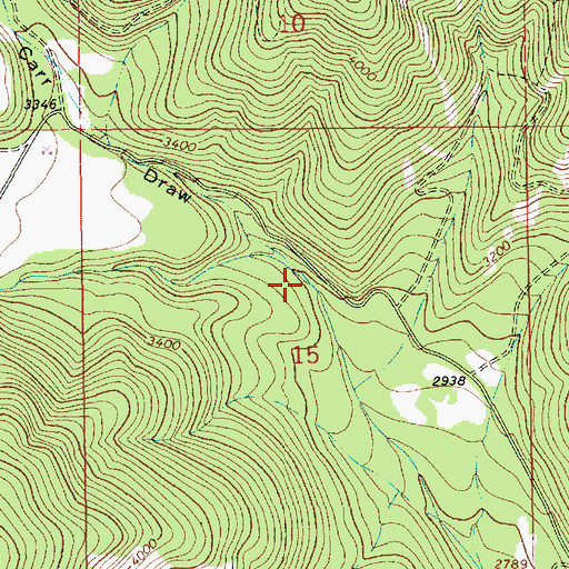 Topographic Map of Carr Draw, MT