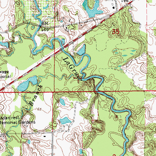 Topographic Map of Prices Branch, AR