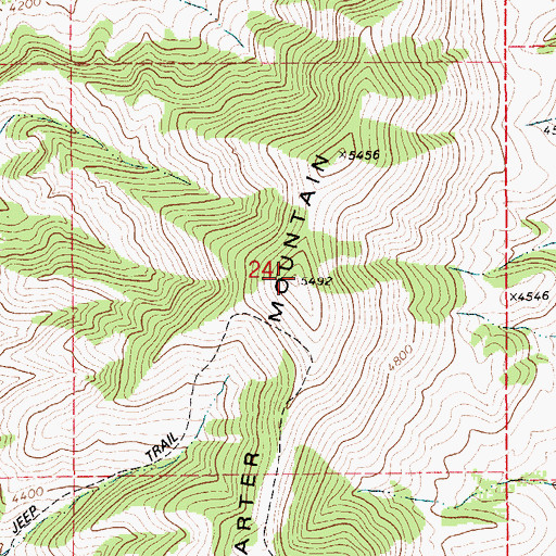 Topographic Map of Carter Mountain, MT