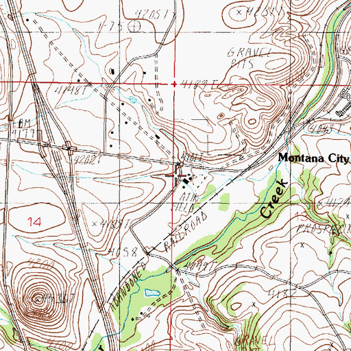 Topographic Map of Carter School (historical), MT