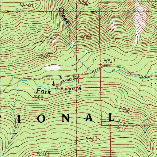 Topographic Map of Cascade Creek, MT
