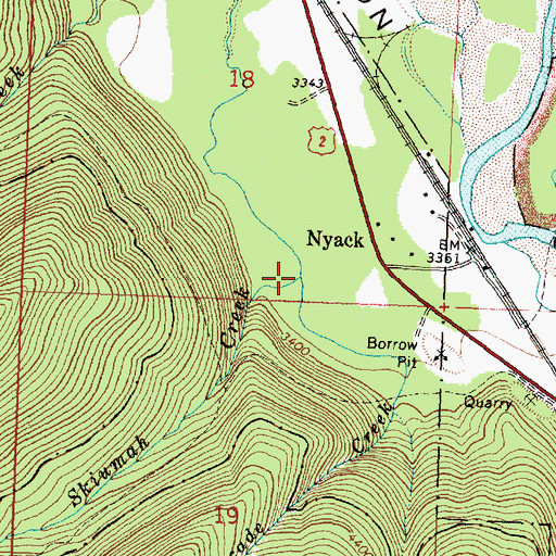 Topographic Map of Cascade Creek, MT