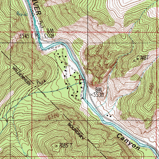 Topographic Map of Cascade Creek, MT