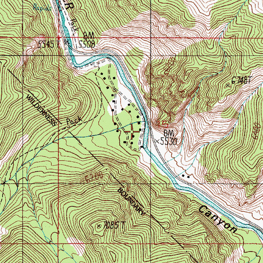 Topographic Map of Cascade Creek Summer Homes, MT