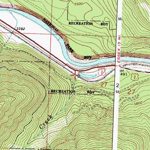Topographic Map of Cascadilla Creek, MT