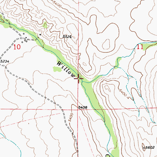 Topographic Map of Casey Creek, MT