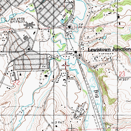Topographic Map of Casino Creek, MT