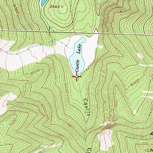 Topographic Map of Castle Creek, MT