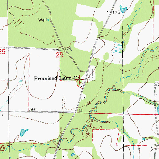 Topographic Map of Promise Land Missionary Baptist Church, AR