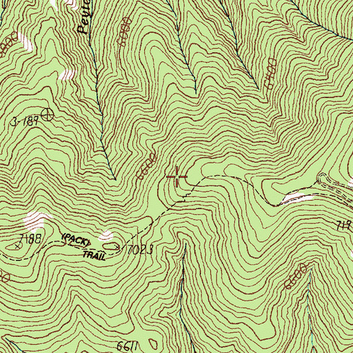 Topographic Map of Castle Rock Trail, MT