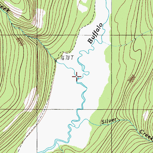 Topographic Map of Cat Creek, MT
