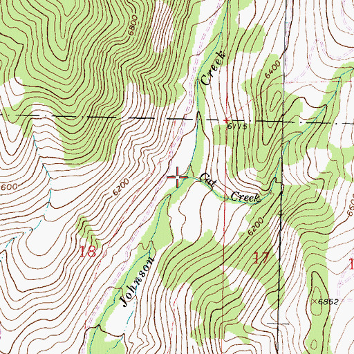 Topographic Map of Cat Creek, MT