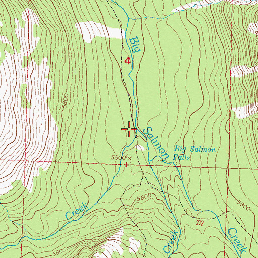 Topographic Map of Cataract Creek, MT