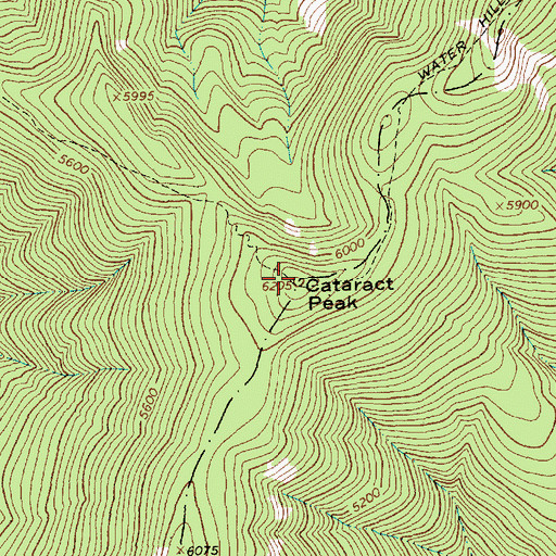 Topographic Map of Cataract Peak, MT