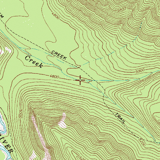 Topographic Map of Catchem Creek, MT