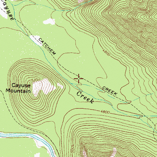 Topographic Map of Catchem Creek Trail, MT