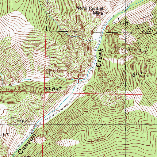 Topographic Map of Cattle Gulch, MT