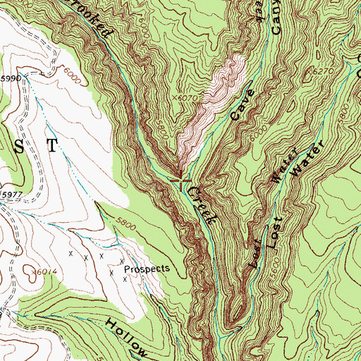 Topographic Map of Cave Canyon, MT