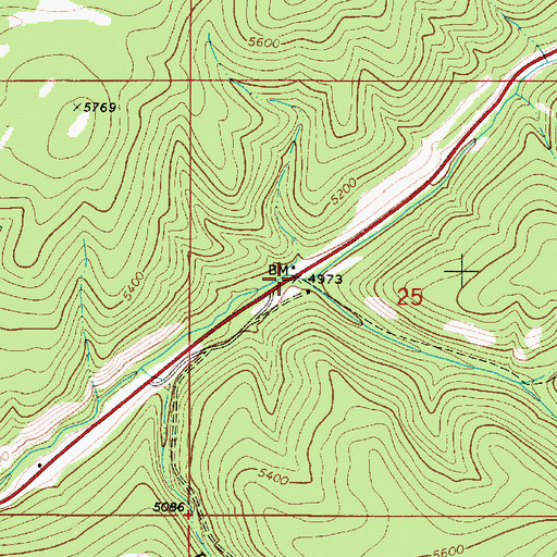 Topographic Map of Cedar Bar Creek, MT