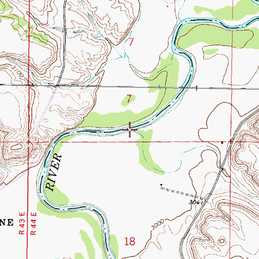 Topographic Map of Cedar Creek, MT