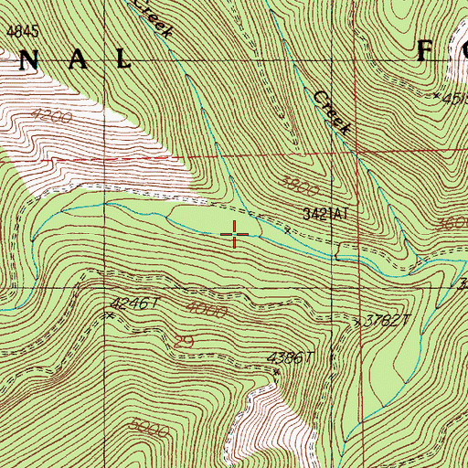 Topographic Map of Cedar Creek, MT