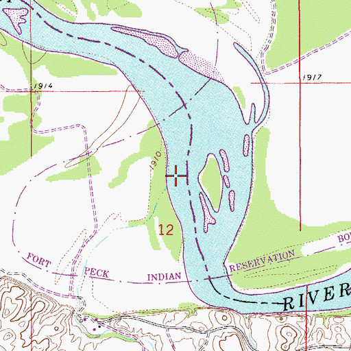 Topographic Map of Cedar Creek, MT