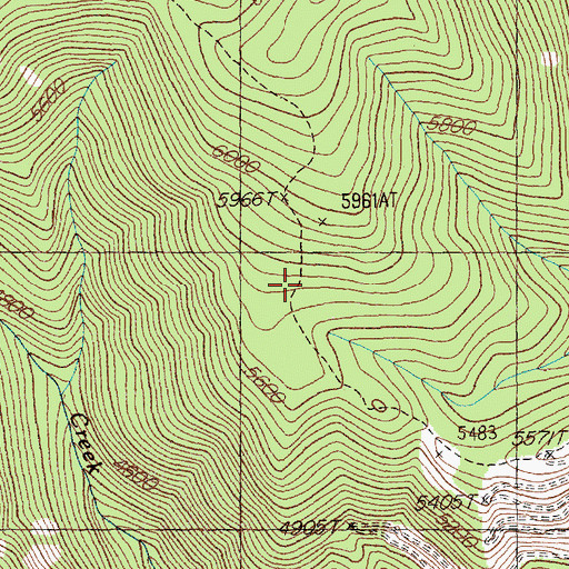 Topographic Map of Cedar Creek Stock Driveway, MT