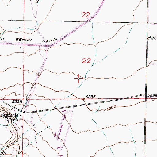 Topographic Map of Cedar Gulch, MT