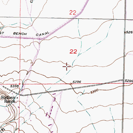 Topographic Map of Cedar Gulch, MT