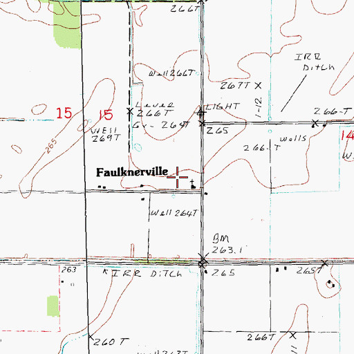Topographic Map of Pruitt Church, AR