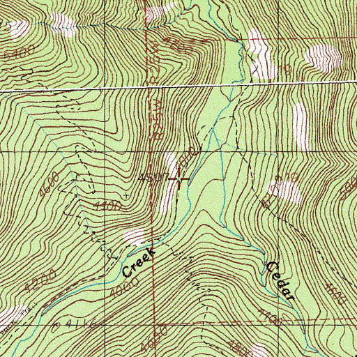 Topographic Map of Cedar Log Creek, MT
