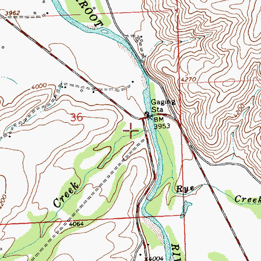 Topographic Map of Chaffin Creek, MT
