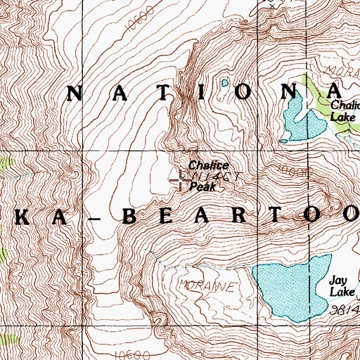 Topographic Map of Chalice Peak, MT