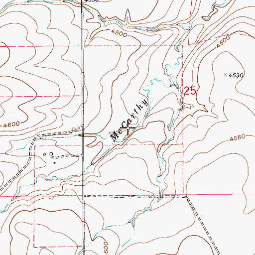 Topographic Map of Chambers Coulee, MT