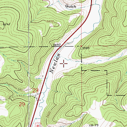Topographic Map of Charcoal Gulch, MT