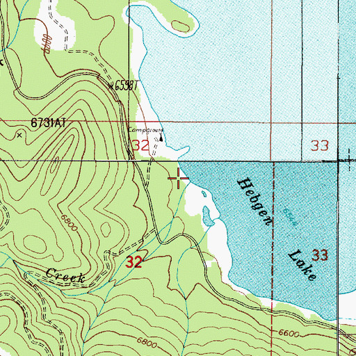 Topographic Map of Cherry Creek, MT