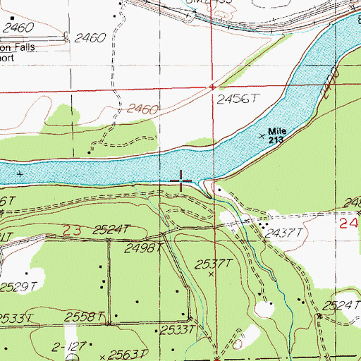 Topographic Map of Cherry Creek, MT