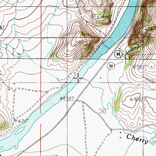 Topographic Map of Cherry Creek, MT
